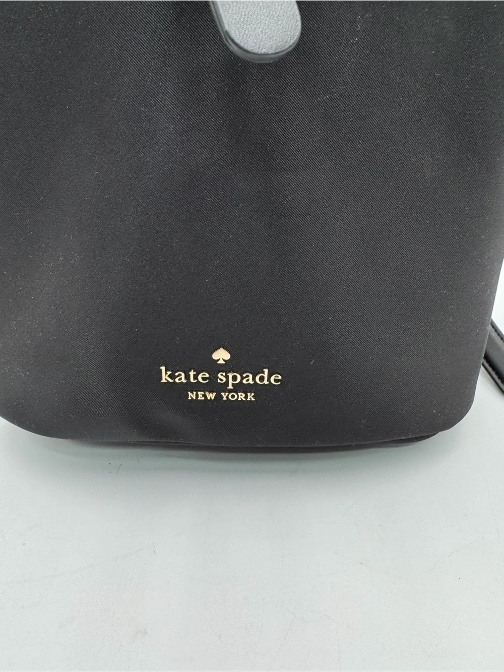 Disney x Kate Spade Minnie Mouse Black Nylon Backpack Red Bow Small Bag EUC
